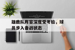 雄鹿队阵容深度受考验，球员步入备战状态-jiuyou官网入口